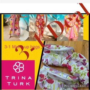 NEW 3-1 Trina Turk for Clinique Makeup Case/Bag